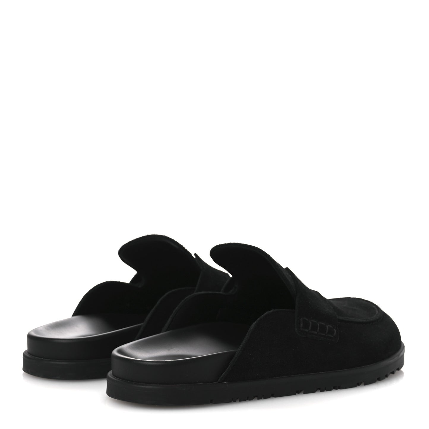 Suede Calfskin Go Mules 38.5 Black
