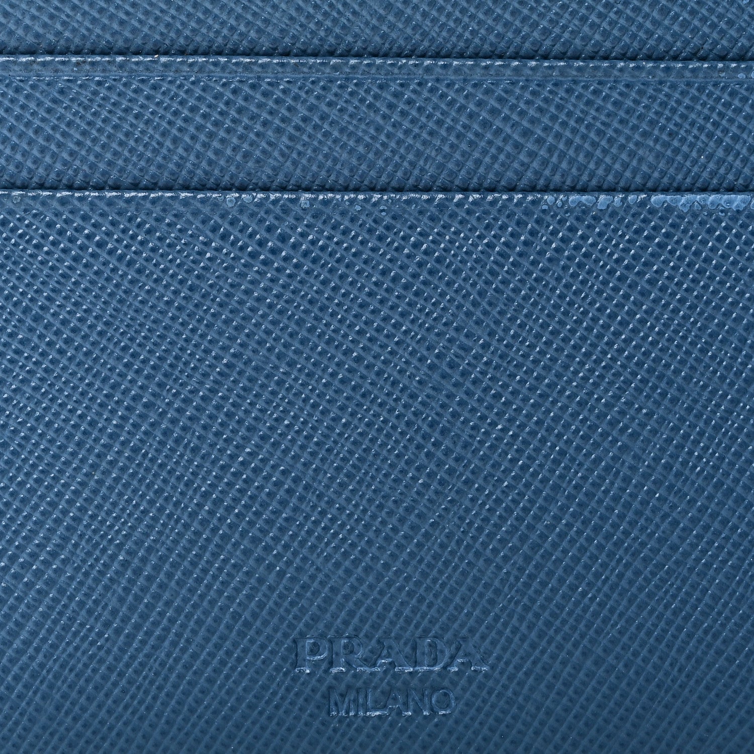 Prada Saffiano Bi-Fold Wallet Cobalto 6 of 8