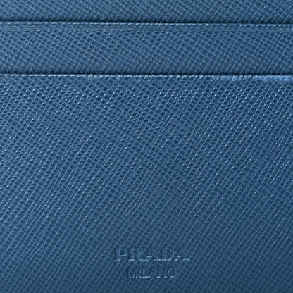 Prada Saffiano Bi-Fold Wallet Cobalto 6 of 8
