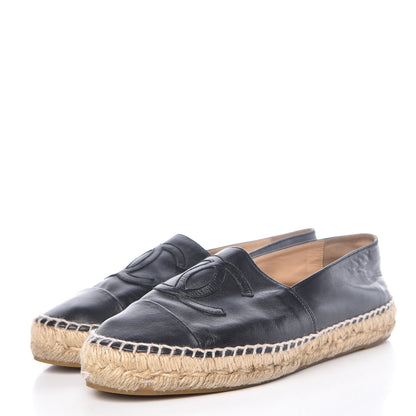 Chanel Lambskin CC Espadrilles 38 Black 3 of 16