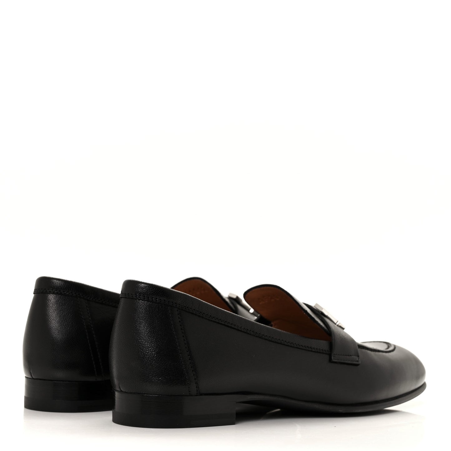 Goatskin Womens Paris Loafers 36.5 Black