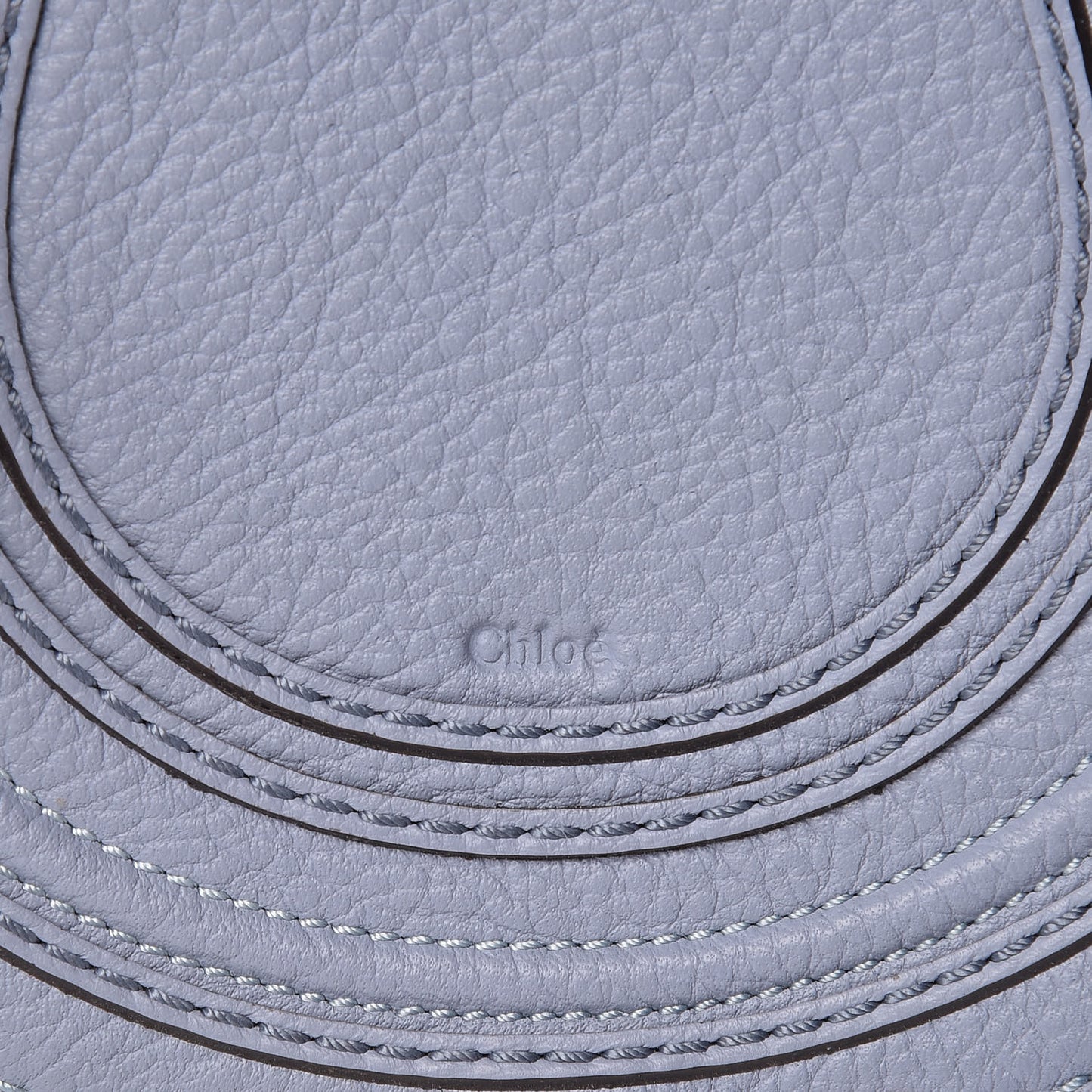 Calfskin Mini Marcie Round Crossbody Bag Washed Blue