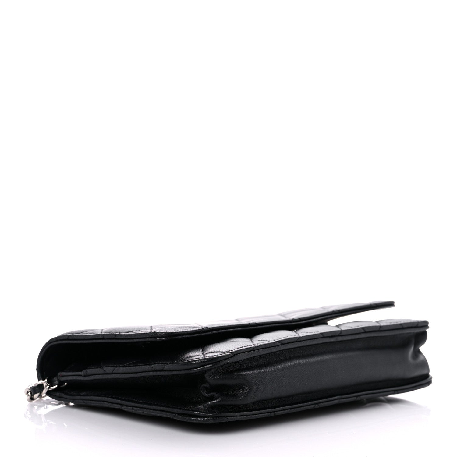 Chanel Lambskin Quilted Wallet On Chain WOC Black 4 of 14