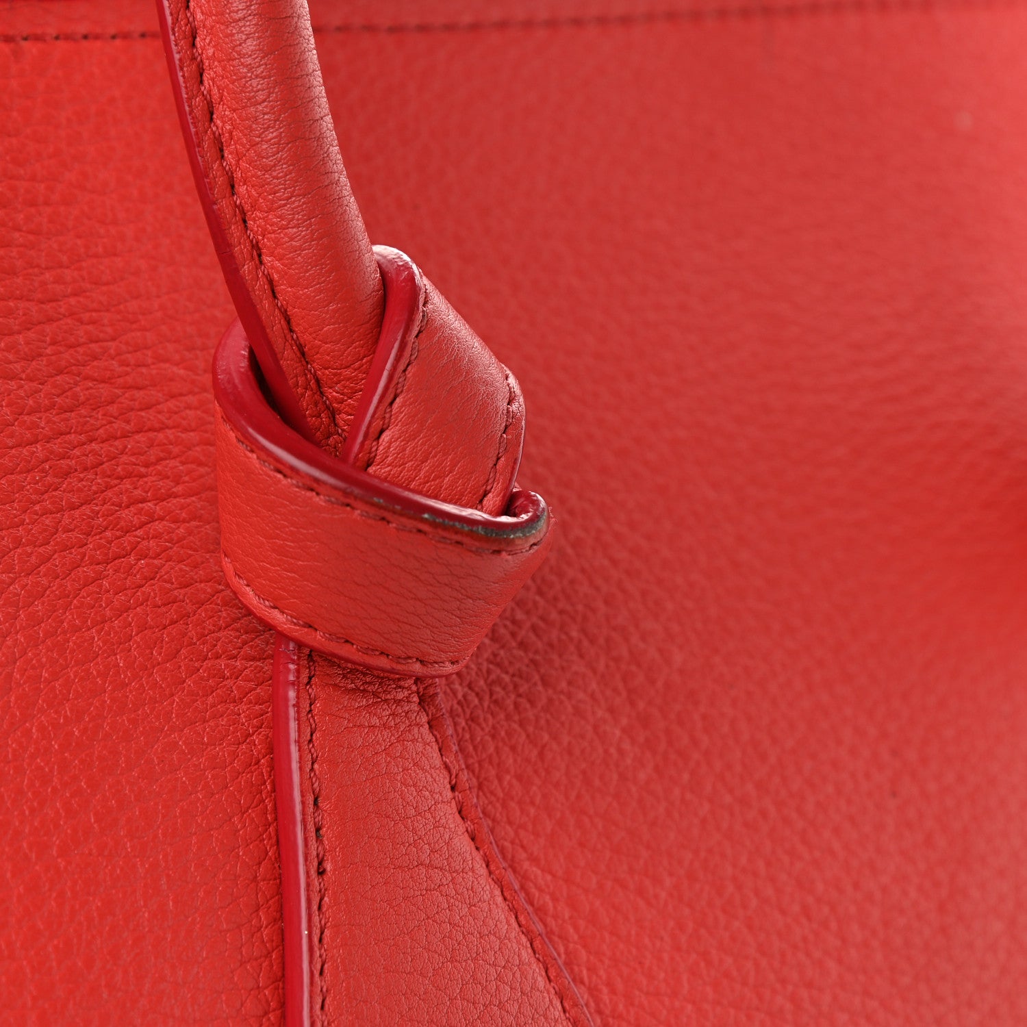 Celine Crisped Calfskin Medium Tie Knot Tote Vermillion 13 of 17