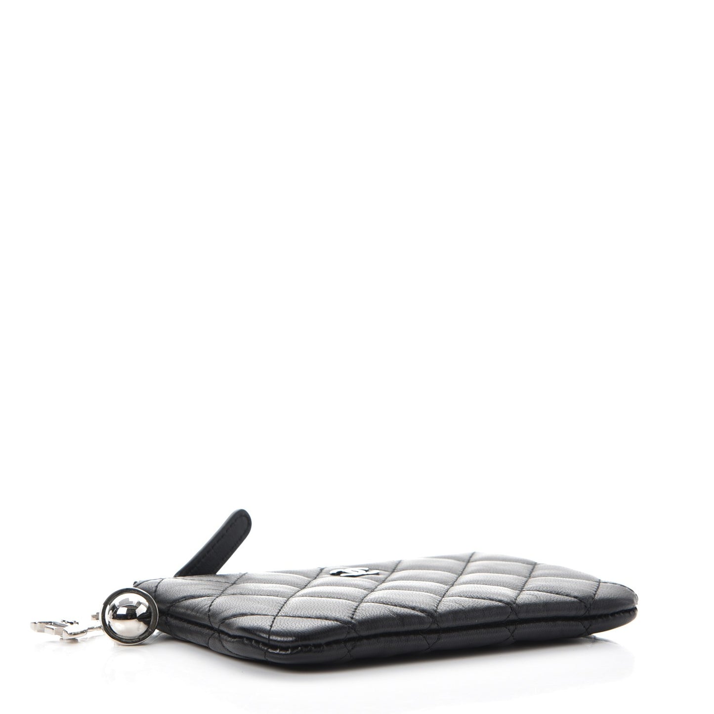 Lambskin Quilted Small Ground Control Cosmetic Case Black