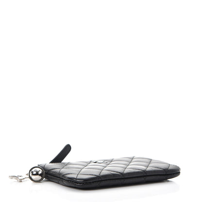 Chanel Lambskin Quilted Small Ground Control Cosmetic Case Black 4 of 7