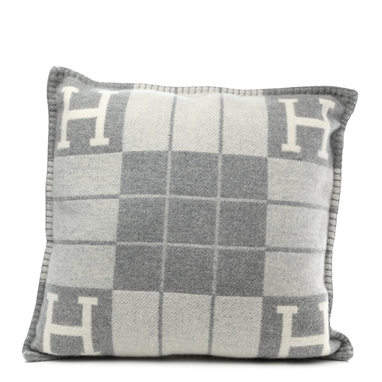 Wool Cashmere Avalon III Pillow PM Ecru Gris Clair