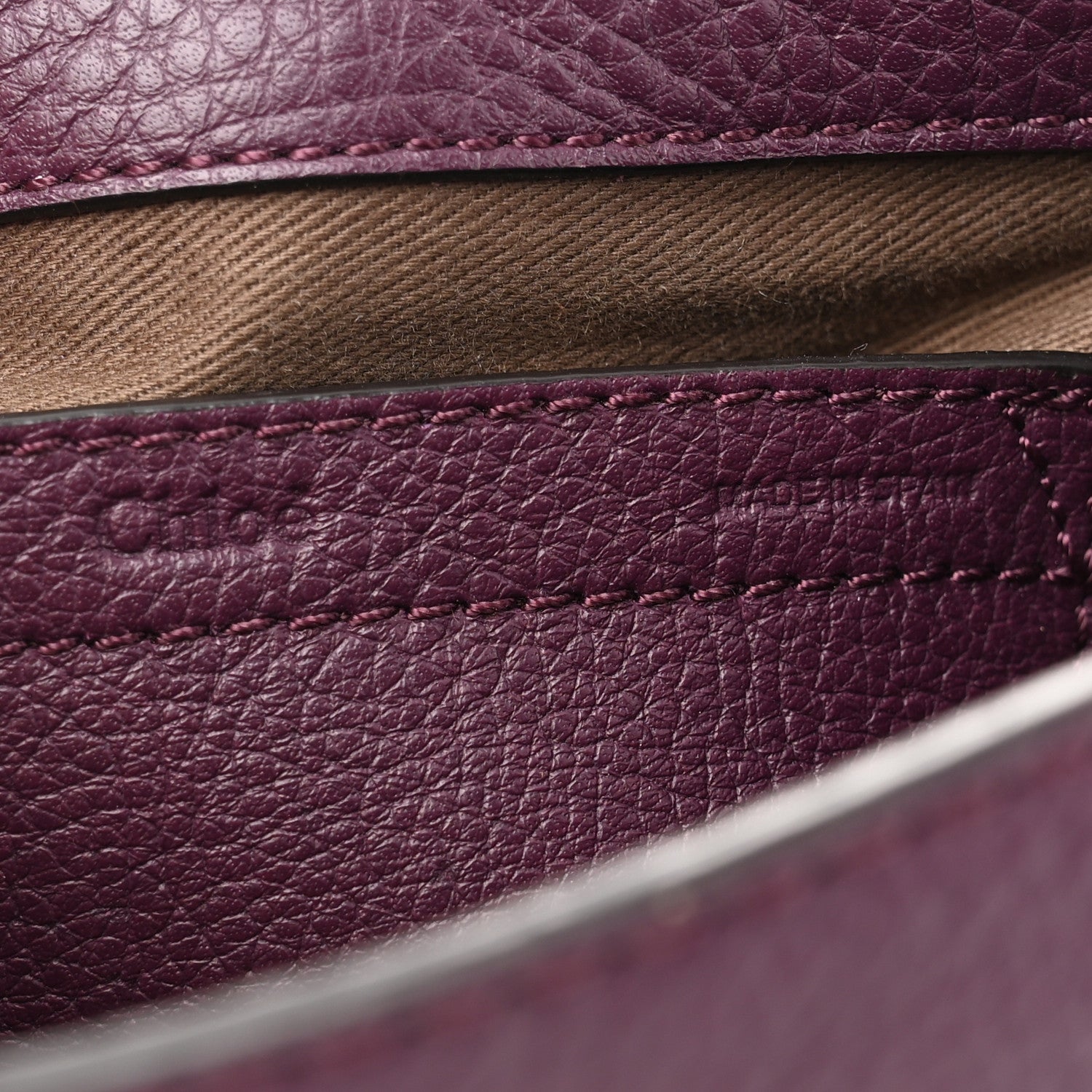 Chloe Calfskin Mini Marcie Round Crossbody Bag Dark Velvet 6 of 13