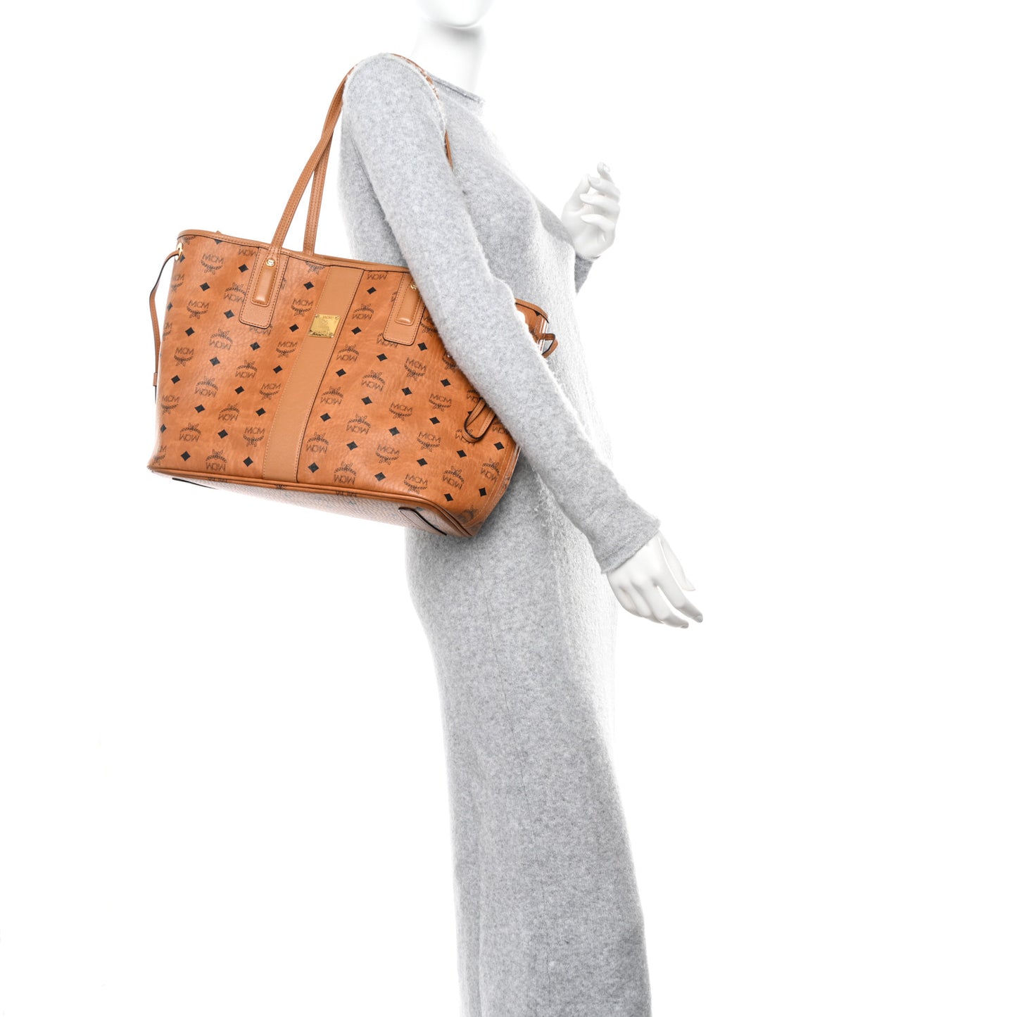 Visetos Medium Liz Reversible Shopper Tote Cognac