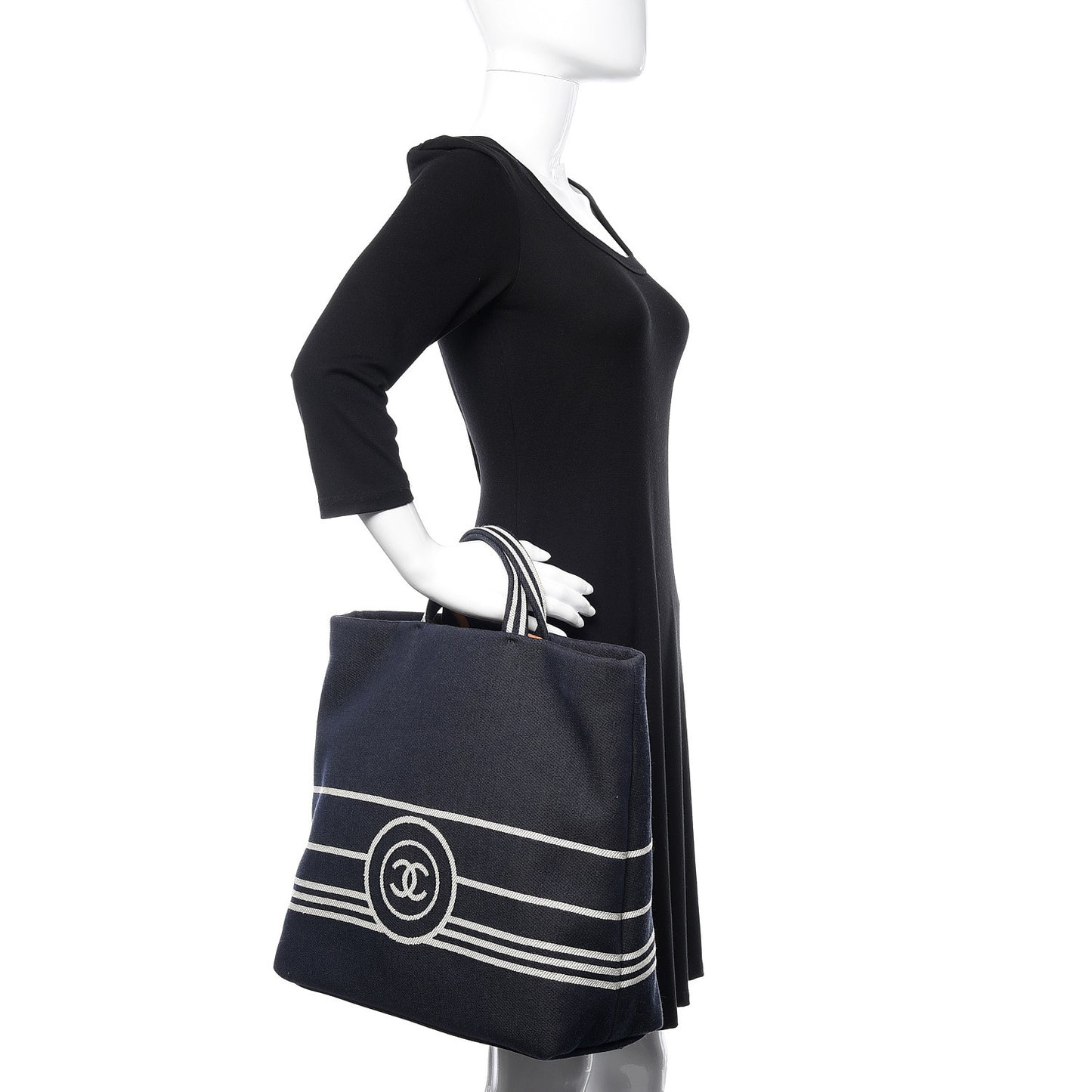 Denim Tall Shopping Tote Blue