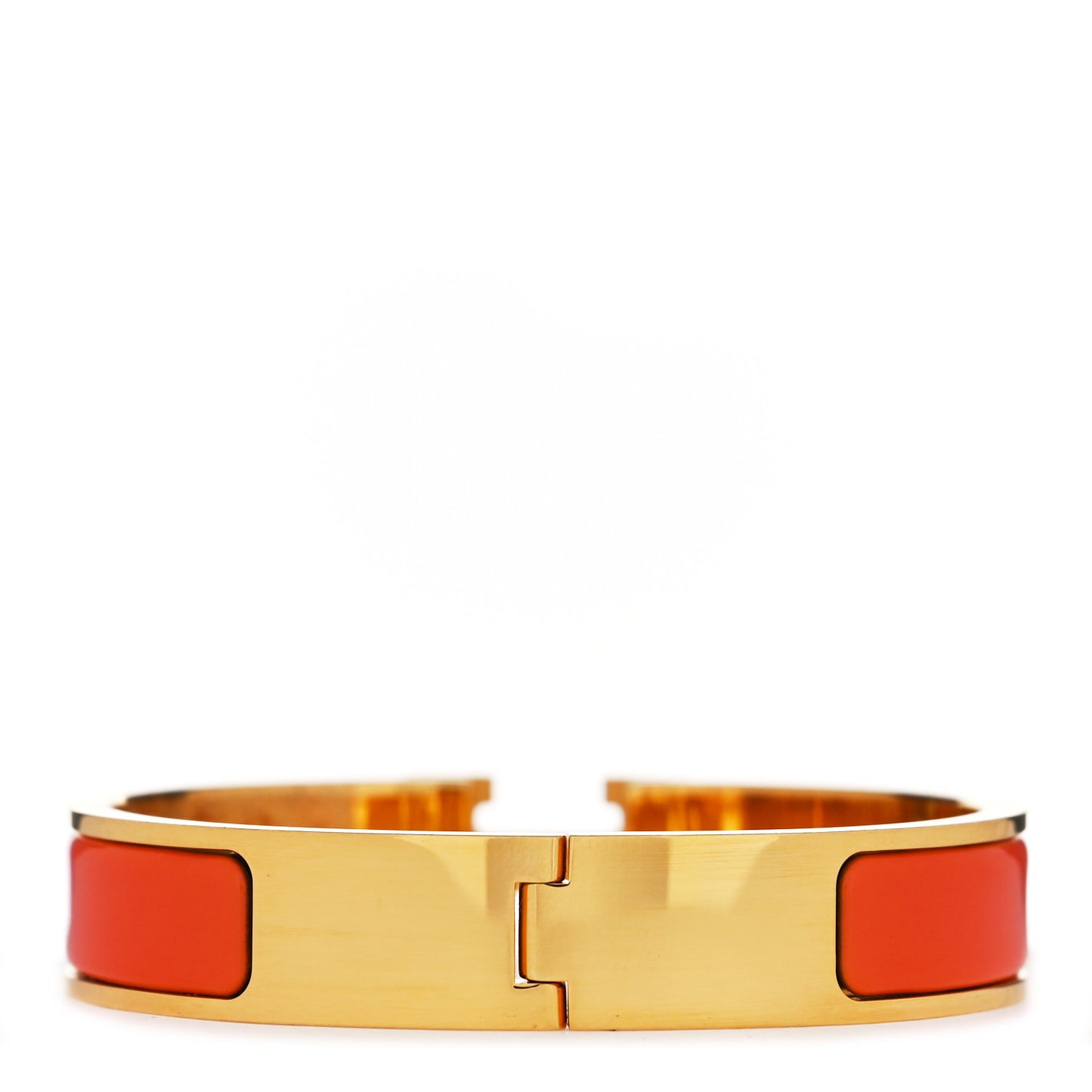 Enamel Narrow Clic Clac H Bracelet PM Orange