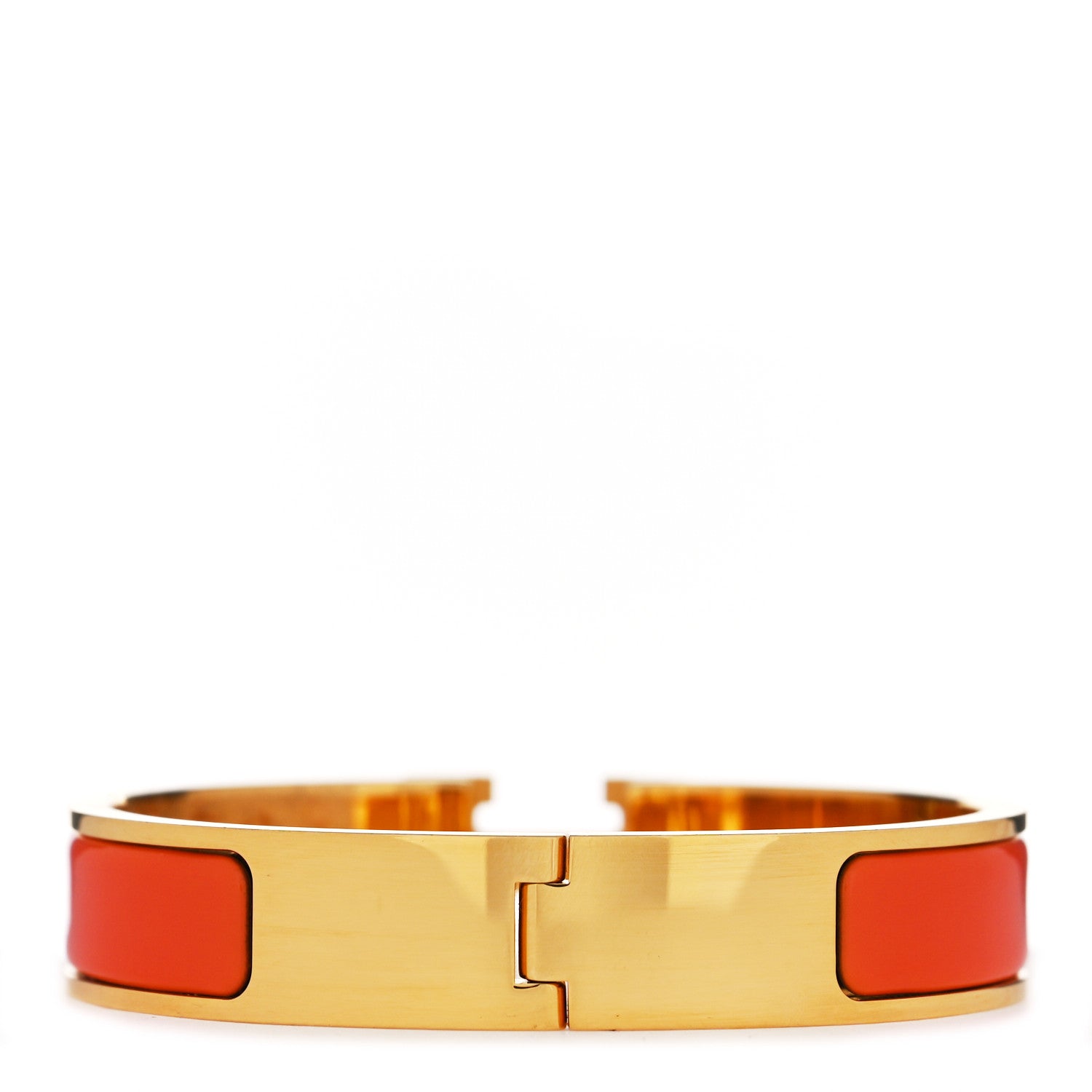 Hermes Enamel Narrow Clic Clac H Bracelet PM Orange 2 of 4