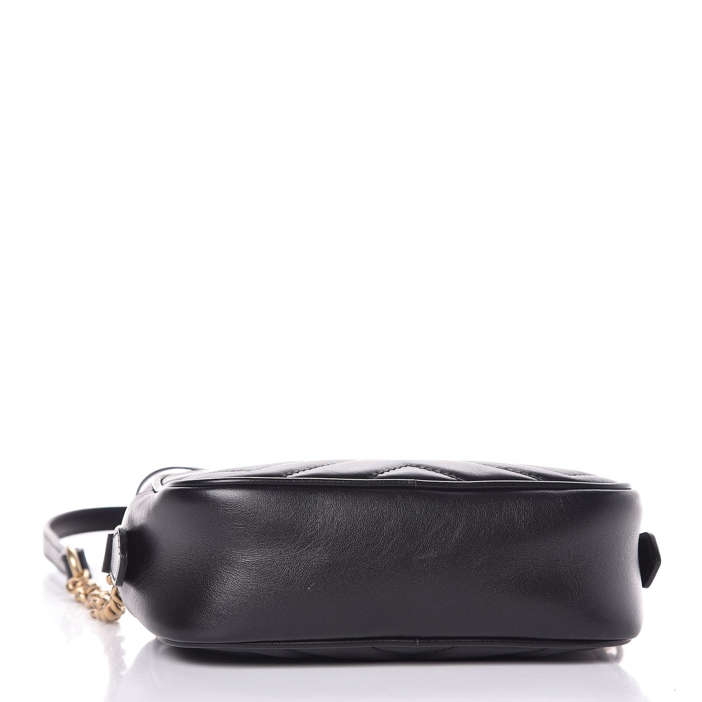 Calfskin Matelasse Mini GG Marmont Chain Shoulder Bag Black