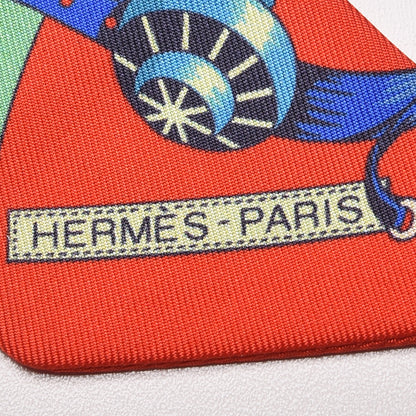 Hermes Silk Voitures Nouvelles Twilly Vert Anis Rouge 4 of 5