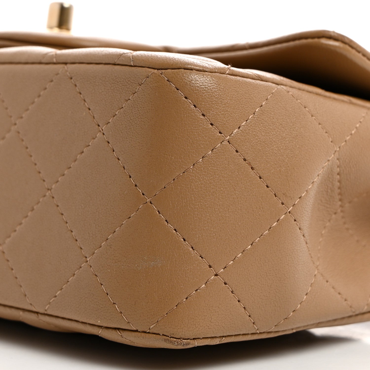 Chanel Lambskin Quilted Mini Metal Top Handle Rectangular Flap Beige 10 of 11