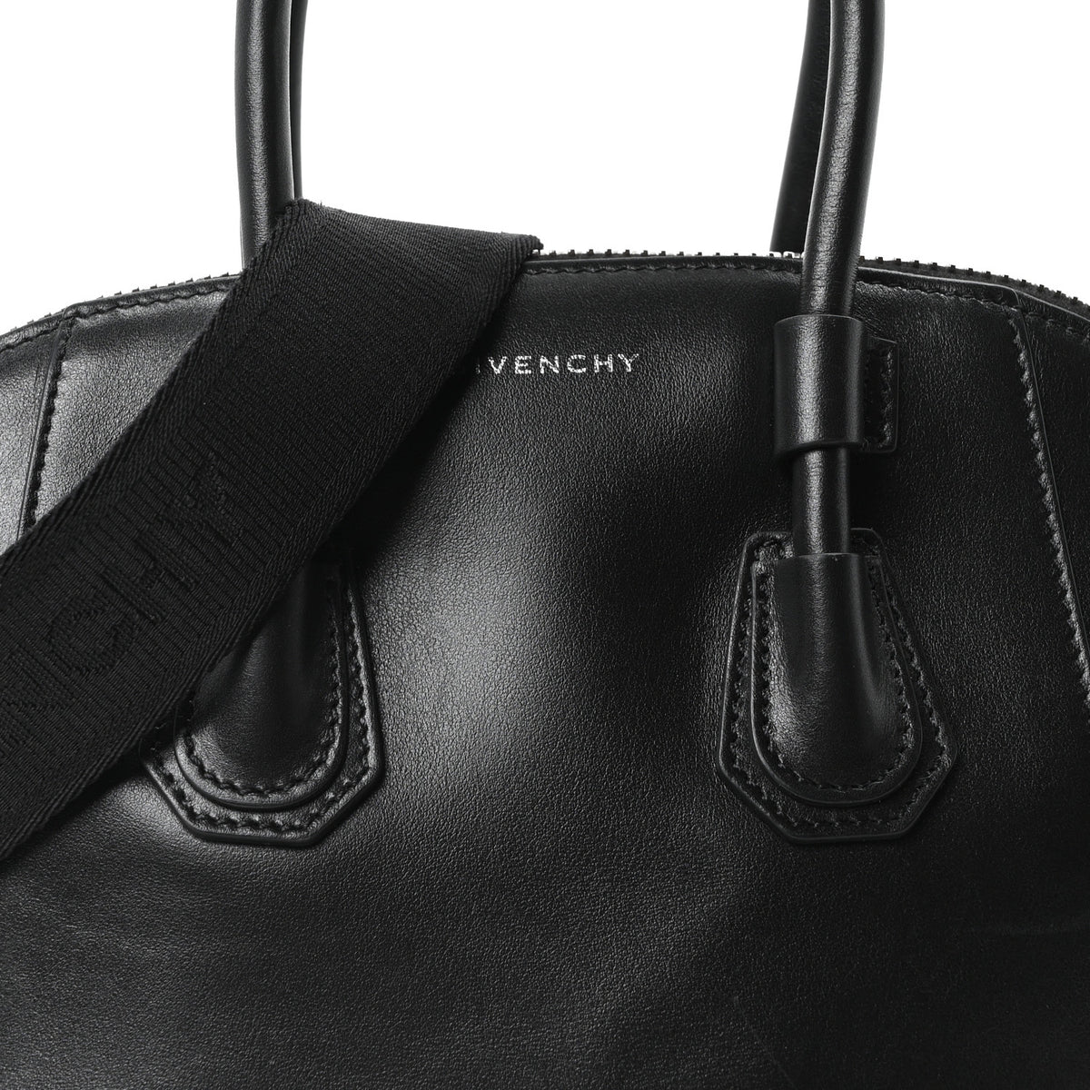 Box Calfskin Mini Sport Antigona Top Handle Bag Black