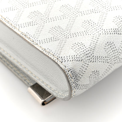 Goyard Goyardine Monte Carlo Bois Clutch With Strap Silver 17 of 17
