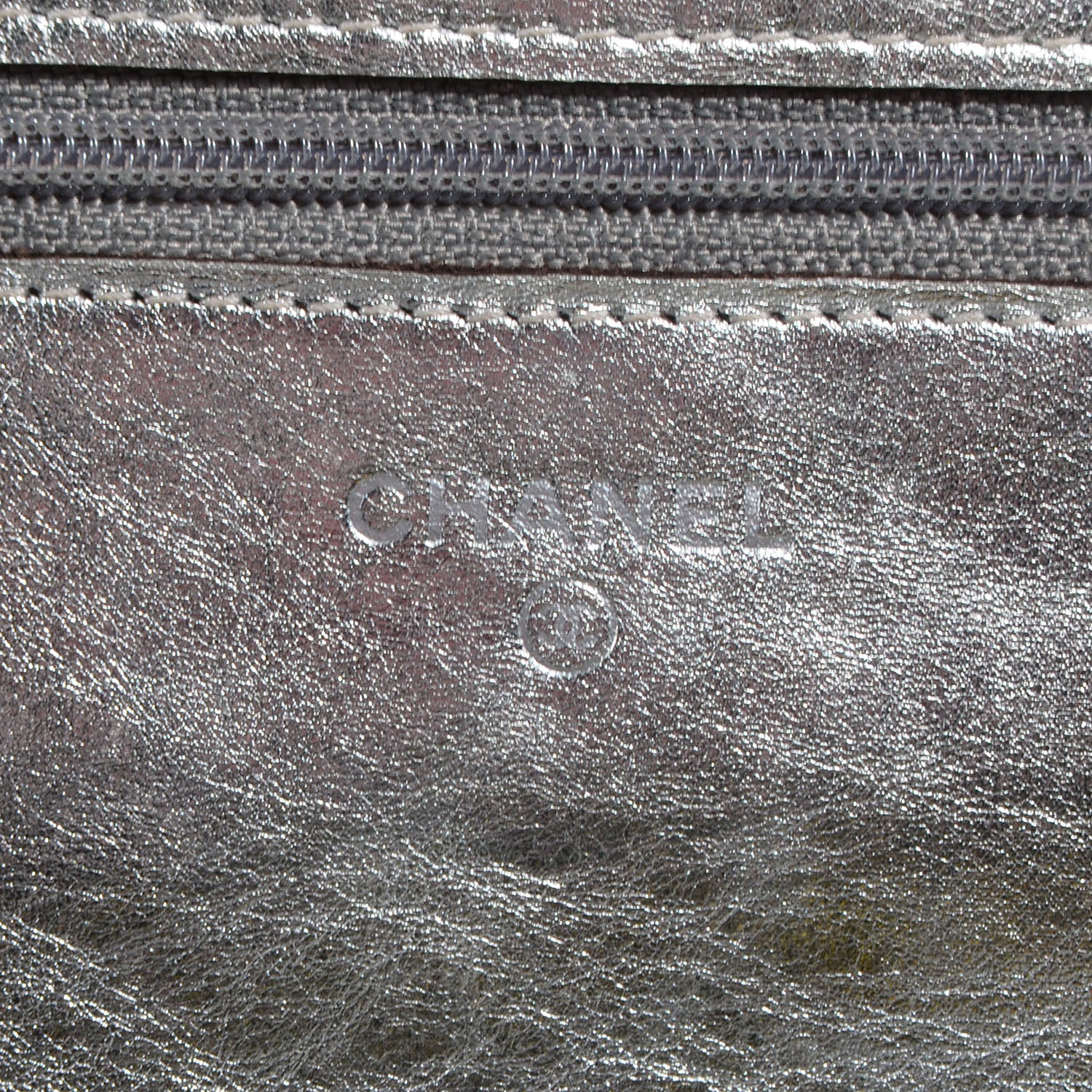 Chanel Calfskin Reissue Wallet On Chain WOC Silver 7 of 9