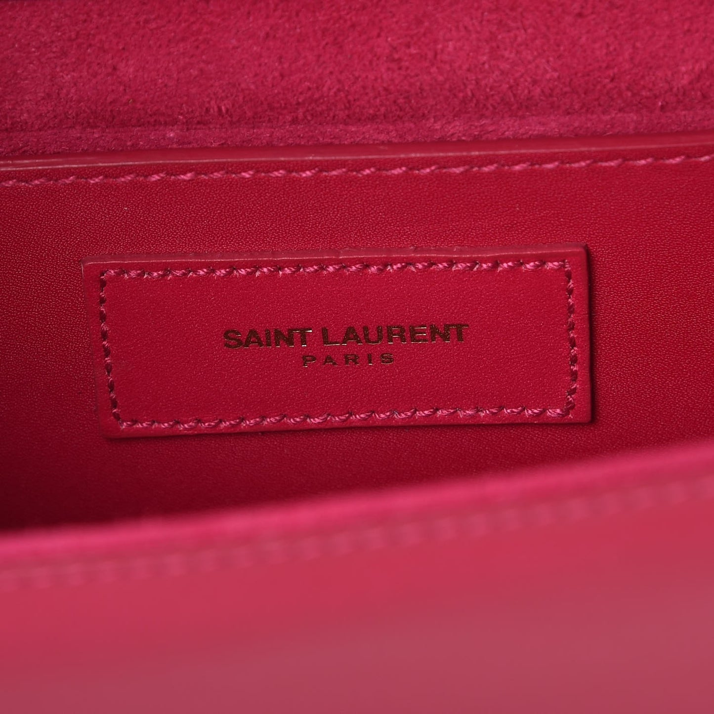 Calfskin Classic Monogram Clutch Fuschia