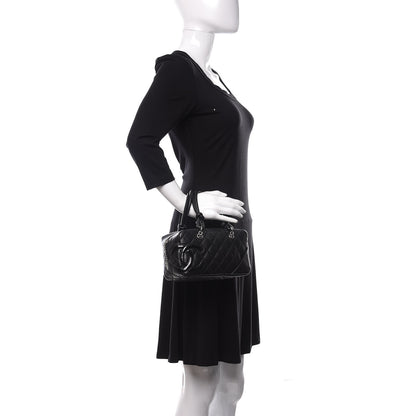Chanel Calfskin Quilted Small Cambon Bowler Black 2 of 10