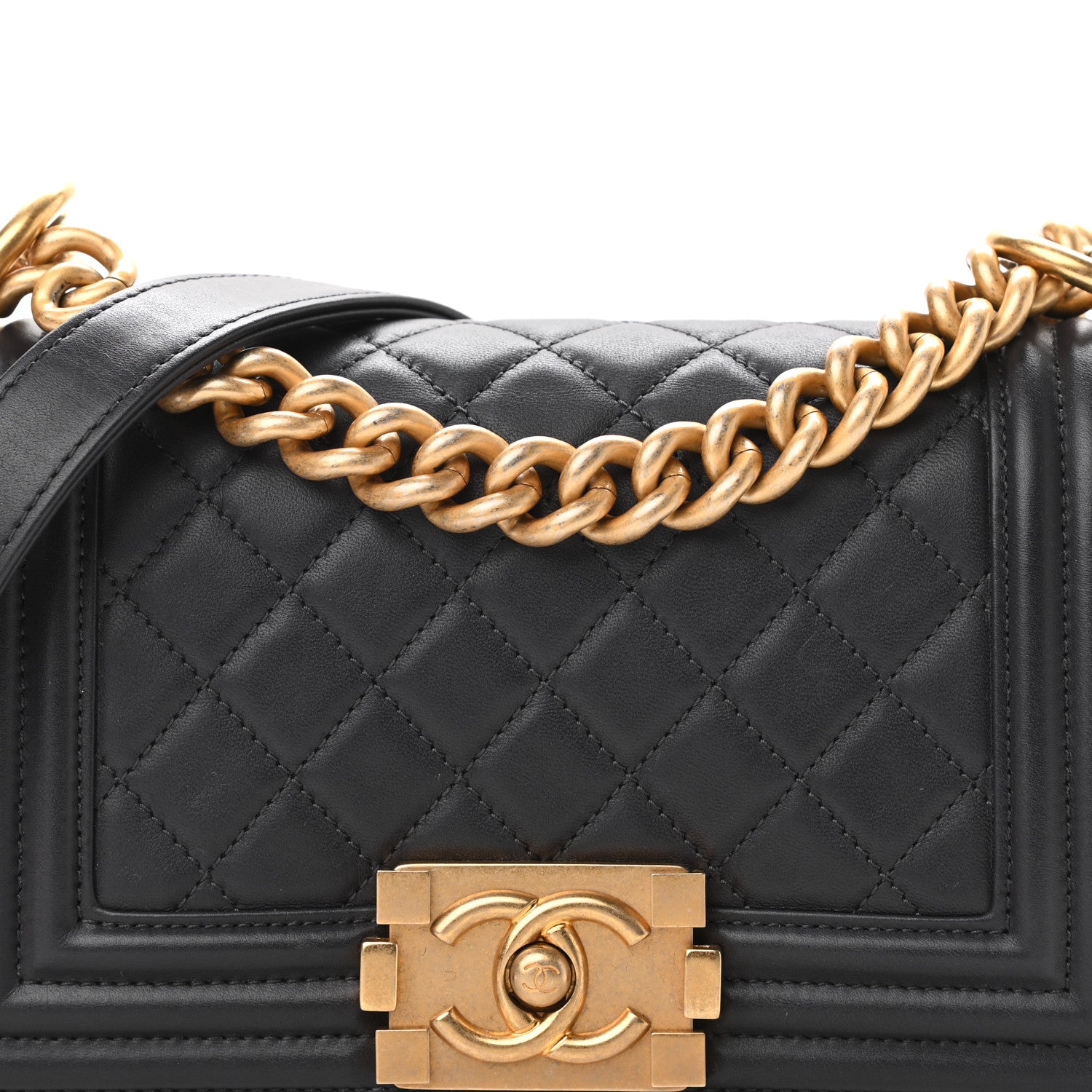 Chanel Calfskin Quilted Small Boy Flap Dark Grey 8 of 11