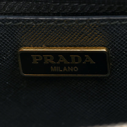 Prada Saffiano Micro Galleria Double Zip Tote Black 6 of 9