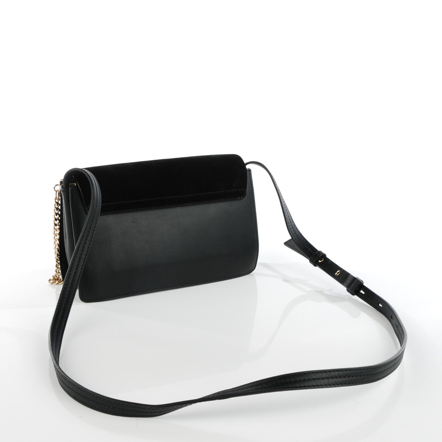 Chloe Suede Calfskin Small Faye Shoulder Bag Black 3 of 8