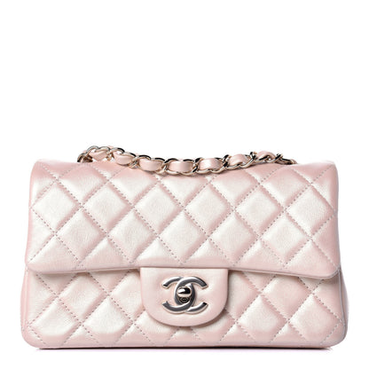 Chanel Iridescent Calfskin Quilted Mini Rectangular Flap Beige 1 of 10