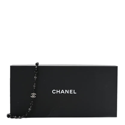 Chanel Enamel Pearl Baroque Crystal CC Long Necklace Gold Black White 5 of 5