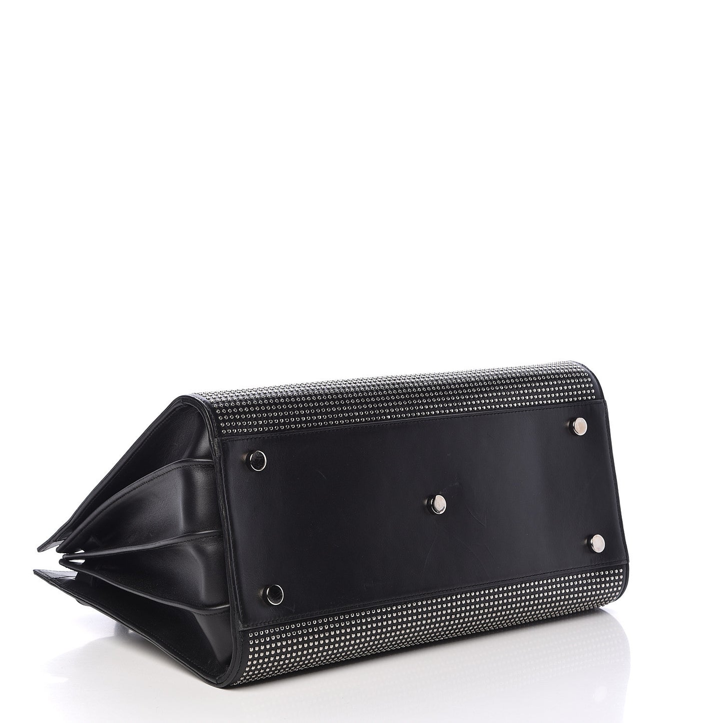 Calfskin Studded Small Sac De Jour Black