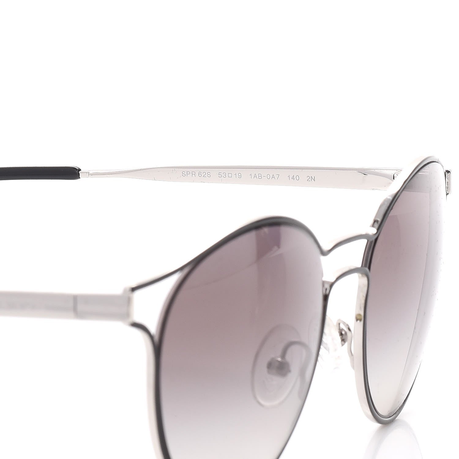 Prada Cinema Sunglasses SPR 62S Black Silver 7 of 8
