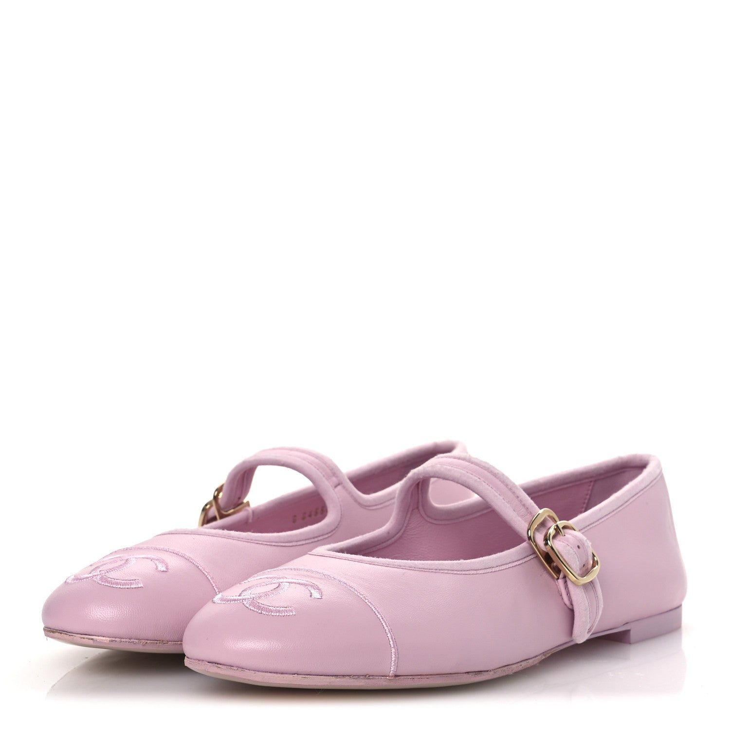 Chanel Lambskin Mary Jane Flats 40 Light Pink 4 of 13