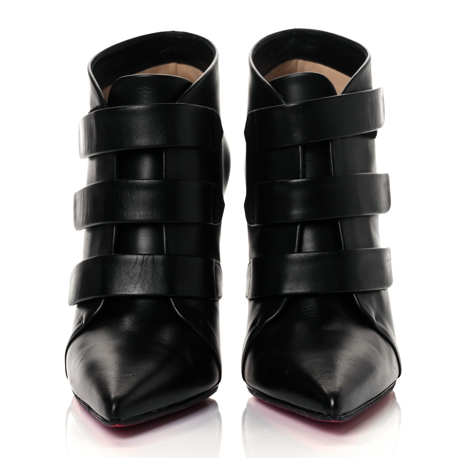 Christian Louboutin Calfskin Triniboot 100 Booties 36.5 Black 4 of 33