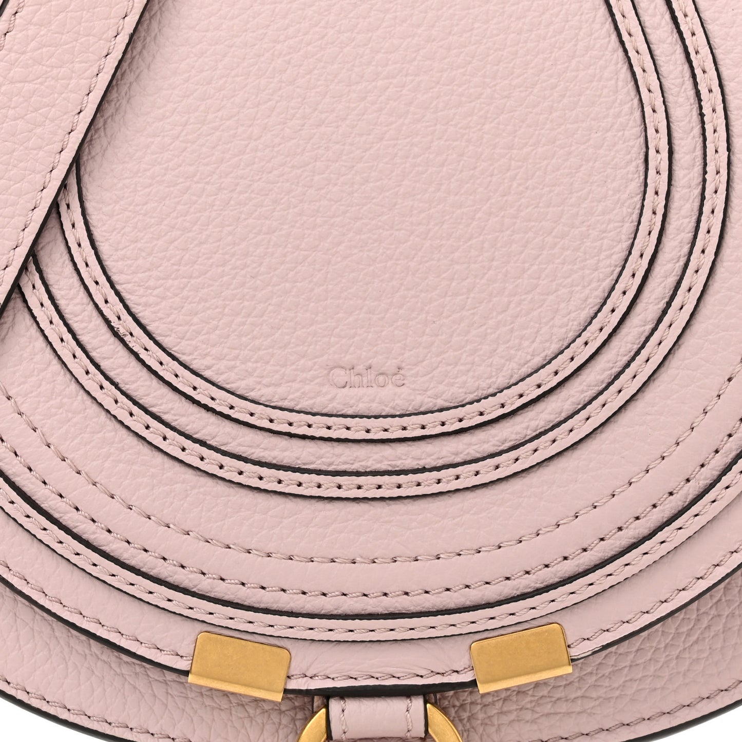 Grained Calfskin Small Marcie Saddle Bag Misty Lavender