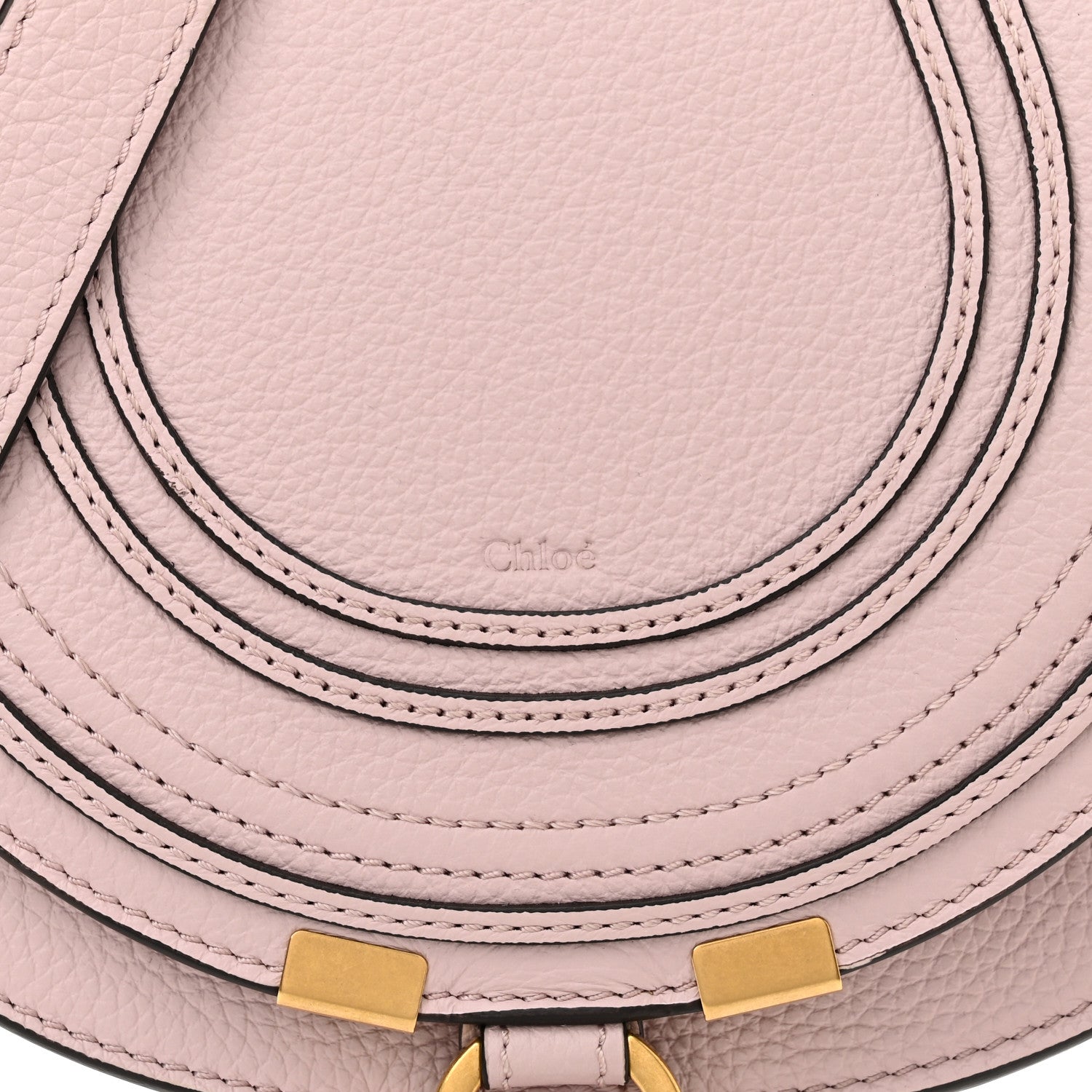 Chloe Grained Calfskin Small Marcie Saddle Bag Misty Lavender 9 of 12