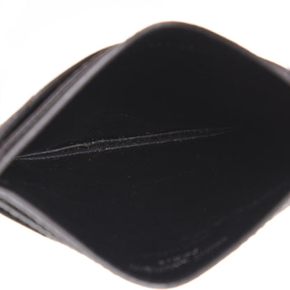 Saint Laurent Grain De Poudre Matelasse Chevron Monogram Credit Card Case Coal 4 of 10