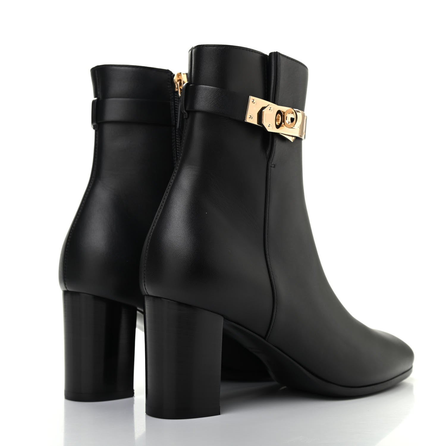 Hermes Calfskin Saint Germain Ankle Boots 37 Black 4 of 8