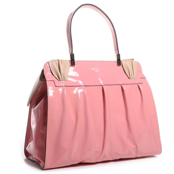 Valentino Garavani Patent Lacca Nappa Medium Aphrodite Bow Satchel Pink Beige 3 of 8