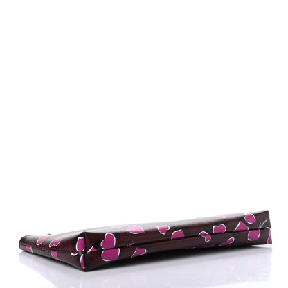 Gucci Calfskin Heartbeat Print Large Pouch New Wine 4 of 7