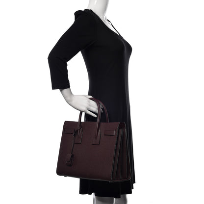 Saint Laurent Grained Calfskin Small Classic Sac De Jour Amaranto 3 of 11