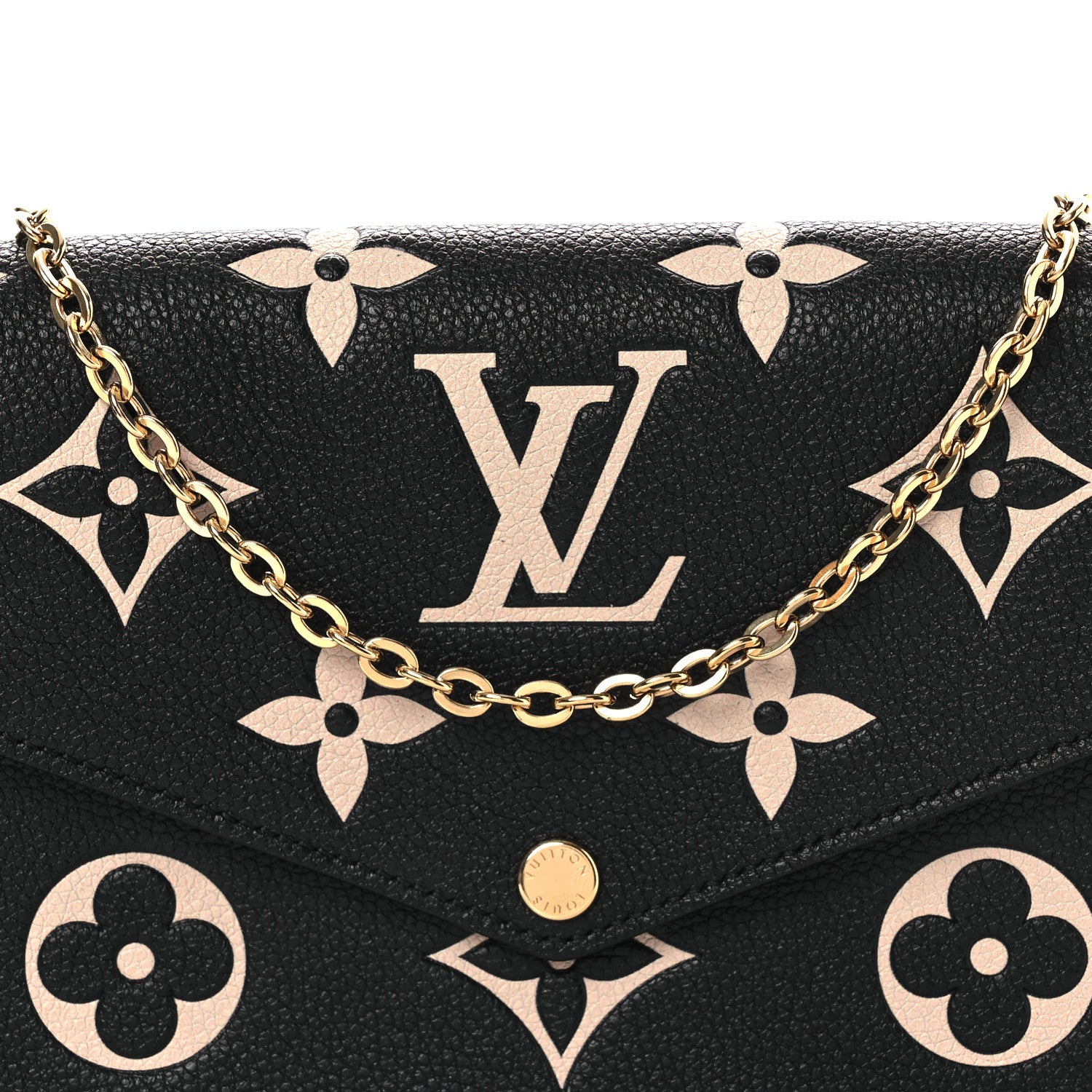 Louis Vuitton Empreinte Monogram Giant Felicie Pochette Black Beige 14 of 21