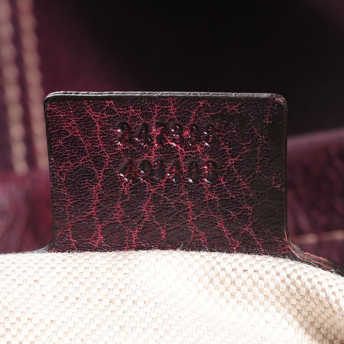 Calfskin Shoulder Bag Dark Purple