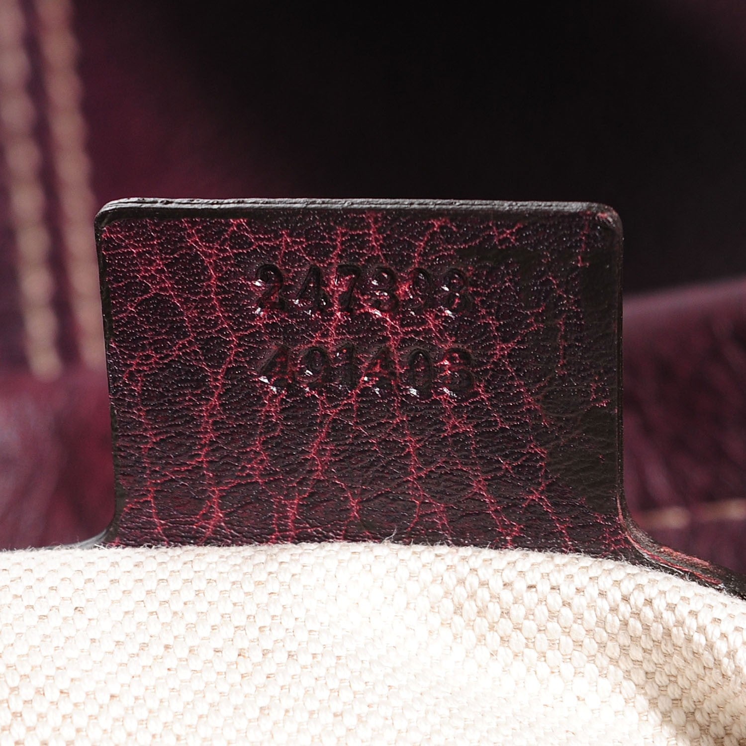 Gucci Calfskin Shoulder Bag Dark Purple 7 of 7