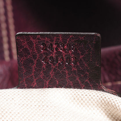 Gucci Calfskin Shoulder Bag Dark Purple 7 of 7