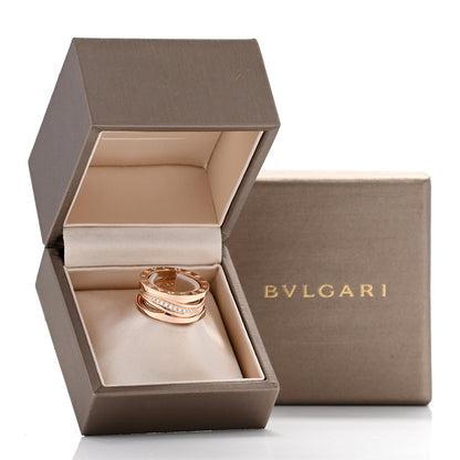 Bulgari 18K Rose Gold Diamond Pave B.Zero1 Legend Ring 52 6 6 of 6
