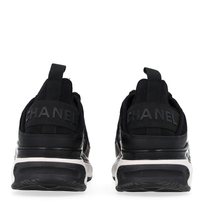 Chanel Velvet Calfskin Mixed Fibers CC Sneakers 39 Black 6 of 10