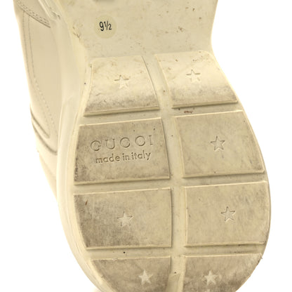 Gucci Calfskin Logo Mens Rhyton Sneakers 9.5 Ivory 7 of 9