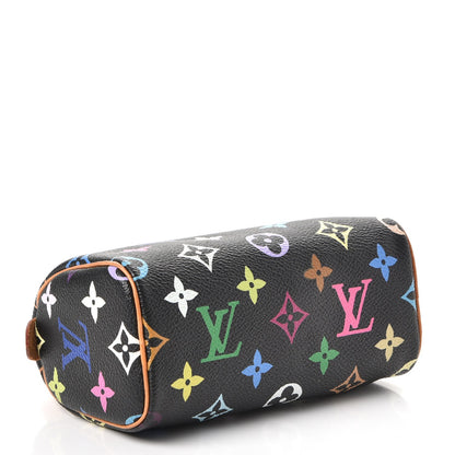 Louis Vuitton Monogram Multicolor Mini Sac HL Speedy Black 4 of 7
