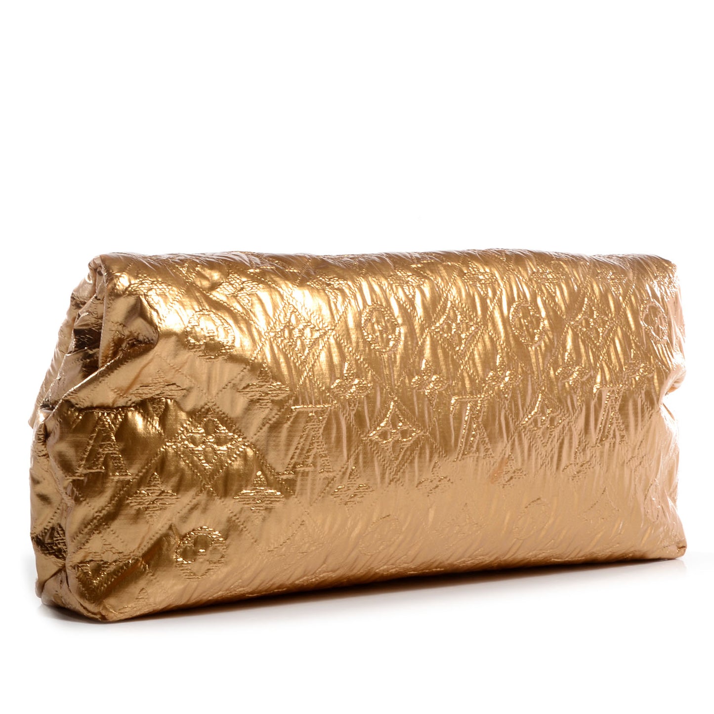 Jacquard Quilted Monogram Altair Clutch Gold