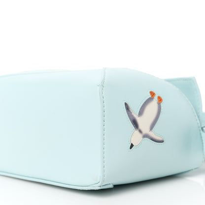 Loewe X SUNA FUJITA Shiny Calfskin Mini Penguin Puzzle Edge Bag Blue Iceberg 10 of 10